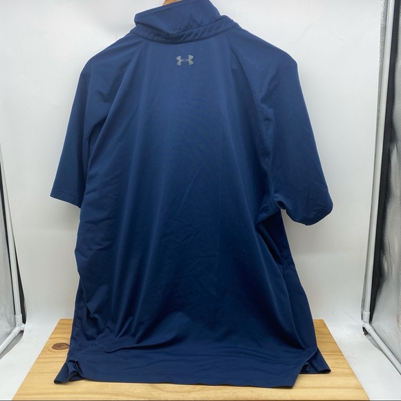USED 2XL under Armour Golf Playoff Navy Blue Polo - Picture 2 of 4
